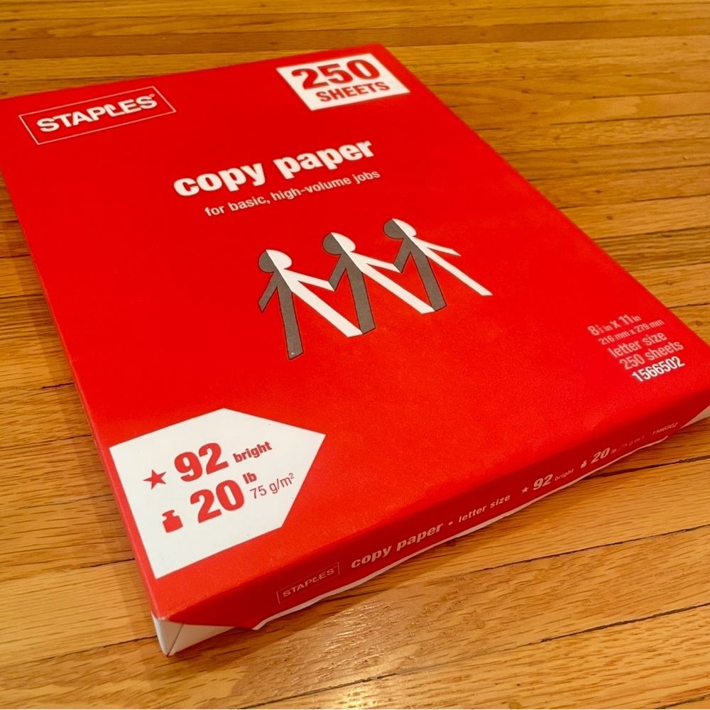 Staples Copy Paper - 250 Sheets - Picture 4 of 4